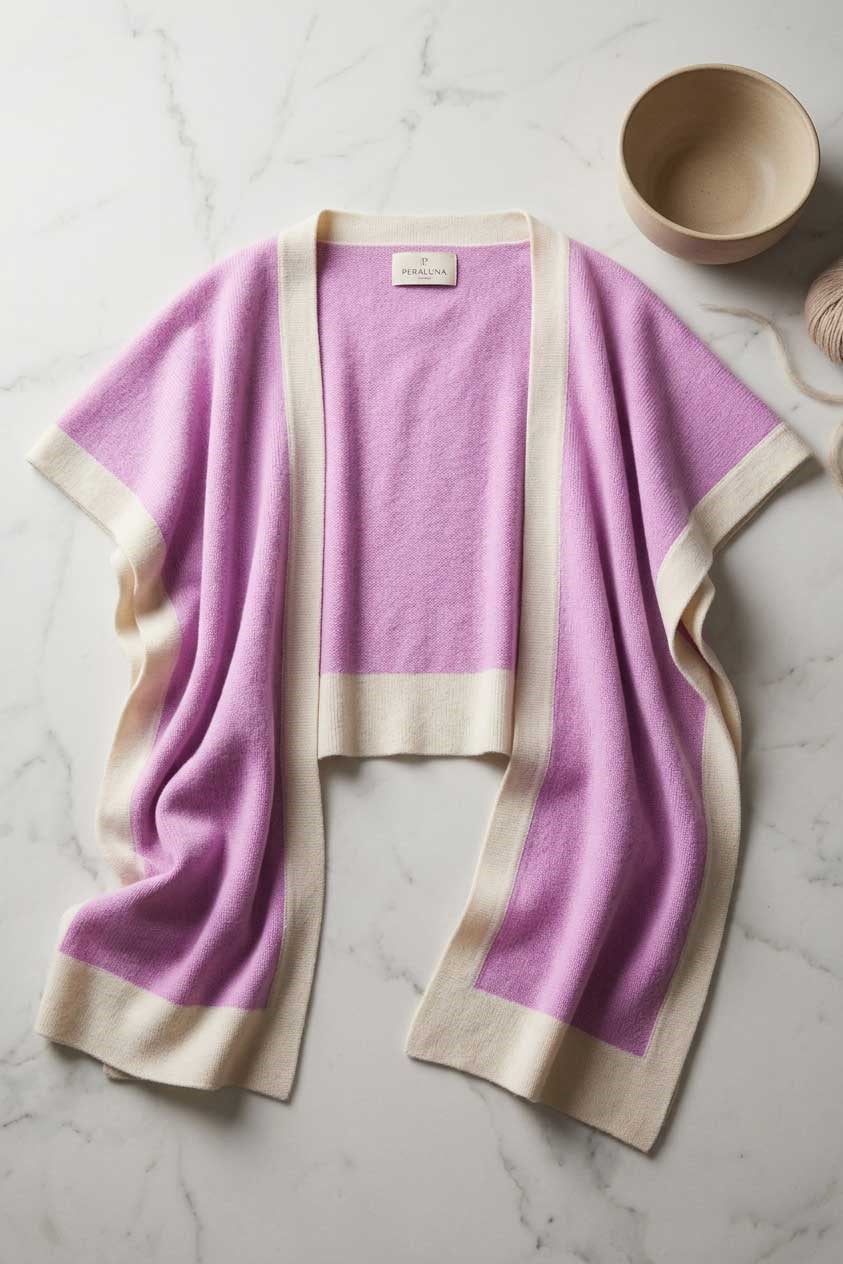Peraluna Elodie Kadın Triko Panço - Pembe