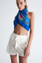 Peraluna-Emma Shorts Dantel Örgü Beli Lastikli Mini Kadın Triko Şort -Şort-4-Milagron.com