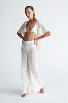 Peraluna-Emma Trouser Dantel Desen örgülü Geniş Midi Boy Kadın Triko Pantolon -Pantolon-1-Milagron.com