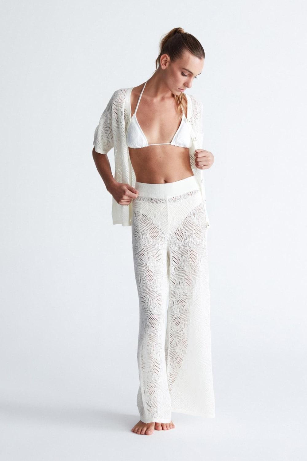 Peraluna-Emma Trouser Dantel Desen örgülü Geniş Midi Boy Kadın Triko Pantolon -Pantolon-5-Milagron.com