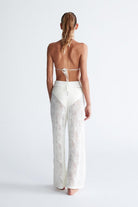 Peraluna-Emma Trouser Dantel Desen örgülü Geniş Midi Boy Kadın Triko Pantolon -Pantolon-9-Milagron.com