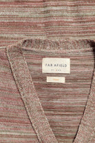 Peraluna-Far Afield Buckley Cardigan Twisted Yarn V Yaka Standart Kesim %100 Organik Pamuk Melanj Erkek Triko Hırka-Kazak & Triko-3-Milagron.com