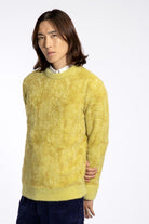 Peraluna-Far Afield Eclipse Knit Fully Tie Die Bisiklet Yaka Standart Kesim Batik Desen Tüylü Erkek Triko Kazak Kobalt-Kazak & Triko-1-Milagron.com