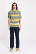 Peraluna-Far Afield Leroy Polo Gatto Stripe Bisiklet Yaka Kısa Kol %100 Organik Pamuk Erkek Triko Tişört-T-Shirts-2-Milagron.com