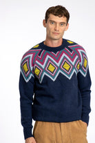 Peraluna-Far Afield Miyuki Knit Bisiklet Yaka Reglan Kol Erkek Triko Kazak-Kazak & Triko-2-Milagron.com