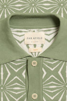 Peraluna-Far Afield Zigger Cardigan Tenteo Pattern Polo Yaka Kısa Kol %100 Organik Pamuk Erkek Triko Hırka-Kazak & Triko-6-Milagron.com