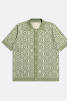 Peraluna-Far Afield Zigger Cardigan Tenteo Pattern Polo Yaka Kısa Kol %100 Organik Pamuk Erkek Triko Hırka-Kazak & Triko-8-Milagron.com