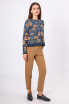Peraluna-Felicity çiçek Jakarlı Kadın Triko Hırka İndigo Multi-Kazak & Triko-8-Milagron.com
