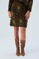 Peraluna-Fiori Skirt Çiçek Desenli Diz Hizası Kadın Triko Etek-Etek-4-Milagron.com