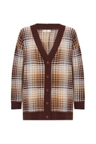 Peraluna-Geniş Kalıplı Kaşmir Karışım V Yaka Kadın Triko Hırka-Kazak & Triko-7-Milagron.com