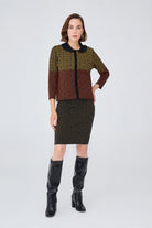 Peraluna-Geometrik Desen Jakarlı Kısa Kadın Triko Etek-Etek-3-Milagron.com