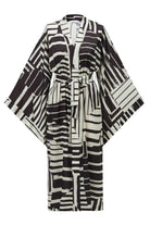 Peraluna-Hanita Geometrik Desenli 120 Cm Saten Yazlık Kadın Kimono-Kimono-9-Milagron.com