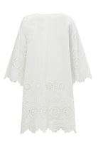 Peraluna-Hi̇romi̇ Dress %100 Pamuk 3/4 Kol Diz Hizası Yazlık Kadın Elbise -Elbise-11-Milagron.com