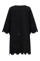 Peraluna-Hi̇romi̇ Dress %100 Pamuk 3/4 Kol Diz Hizası Yazlık Kadın Elbise -Elbise-22-Milagron.com