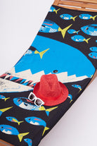Peraluna Hungry Shark Beach Towel Jakarlı Pamuklu Plaj Örtüsü - Mavi Multi