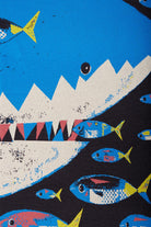 Peraluna Hungry Shark Beach Towel Jakarlı Pamuklu Plaj Örtüsü - Mavi Multi
