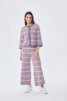 Peraluna-Illusion, Jakarlı Organik Pamuk Kadın Mevsimlik Triko Pantolon Multi̇ / Li̇la-Pantolon-3-Milagron.com