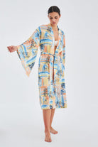 Peraluna-Inaya Desenli 120 Cm Saten Yazlık Kadın Kimono-Kimono-3-Milagron.com