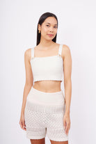 Peraluna-Iris Bralette Balık Sırtı Örgü Altın Renk Düğmeli Kadın Triko Bralet Ekru-Bralet-2-Milagron.com