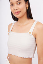 Peraluna-Iris Bralette Balık Sırtı Örgü Altın Renk Düğmeli Kadın Triko Bralet Ekru-Bralet-3-Milagron.com