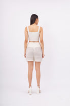 Peraluna-Iris Bralette Balık Sırtı Örgü Altın Renk Düğmeli Kadın Triko Bralet Ekru-Bralet-7-Milagron.com