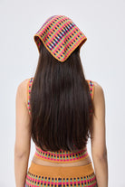 Peraluna-Isla, Jakarlı Organik Pamuk Triko Bandana Multi̇ Hardal-Eşarp-6-Milagron.com