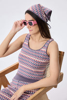 Peraluna-Isla, Jakarlı Organik Pamuk Triko Bandana Multi̇ Li̇la-Eşarp-1-Milagron.com
