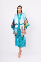 Peraluna-Istanbul Kimono İstanbul Manzara Baskılı 125 Cm Uzun Saten Kadın Kimono-Kimono-1-Milagron.com