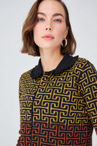 Peraluna-Jakarlı Bebe Yakalı Kadın Triko Ceket-Ceket-1-Milagron.com