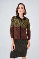 Peraluna-Jakarlı Bebe Yakalı Kadın Triko Ceket-Ceket-3-Milagron.com