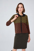 Peraluna-Jakarlı Bebe Yakalı Kadın Triko Ceket-Ceket-4-Milagron.com