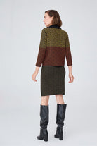 Peraluna-Jakarlı Bebe Yakalı Kadın Triko Ceket-Ceket-6-Milagron.com