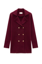 Peraluna-Jisha, Kadın örme Triko Blazer Ceket Bordo-Ceket-8-Milagron.com