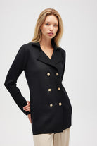 Peraluna-Jisha, Kadın örme Triko Blazer Ceket Siyah-Ceket-5-Milagron.com