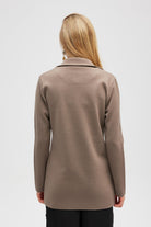 Peraluna-Jisha, Kadın örme Triko Blazer Ceket Vizon-Ceket-7-Milagron.com