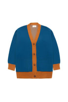 Peraluna-Josephine Cardigan V Yaka Jakarlı Geniş Kesim Organik Pamuk Yün Karışım Kadın Triko Hırka-Kazak & Triko-7-Milagron.com