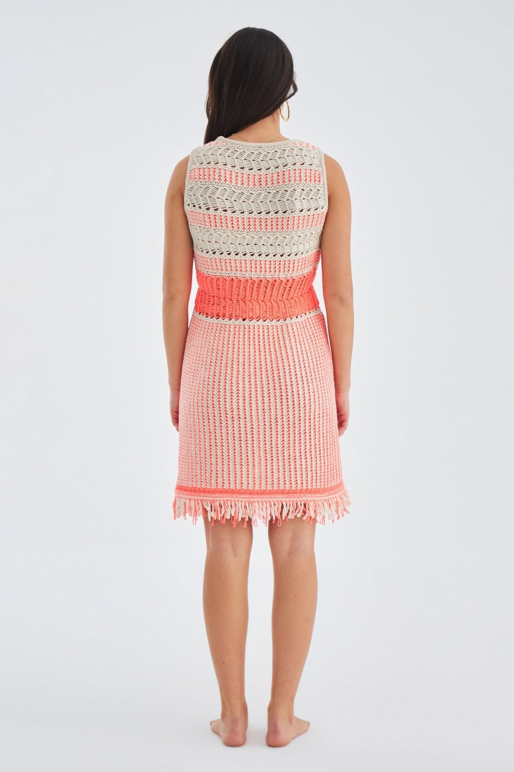 Peraluna-Ki̇yo Dress Kolsuz Pamuklu Diz Hizası Yazlık Kadın Elbise-Elbise-7-Milagron.com