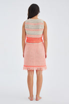 Peraluna-Ki̇yo Dress Kolsuz Pamuklu Diz Hizası Yazlık Kadın Elbise-Elbise-7-Milagron.com