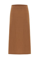 Peraluna-Kloş Kesim Kaşmir Karışım Diz Altı Triko Etek-Etek-10-Milagron.com