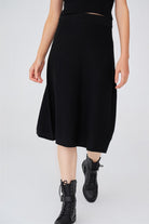 Peraluna-Kloş Kesim Kaşmir Karışım Diz Altı Triko Etek-Etek-12-Milagron.com