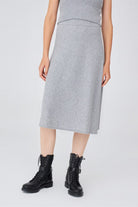 Peraluna-Kloş Kesim Kaşmir Karışım Diz Altı Triko Etek-Etek-23-Milagron.com