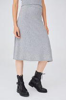 Peraluna-Kloş Kesim Kaşmir Karışım Diz Altı Triko Etek-Etek-25-Milagron.com