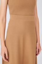 Peraluna-Kloş Kesim Kaşmir Karışım Diz Altı Triko Etek-Etek-6-Milagron.com
