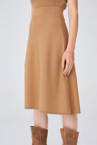 Peraluna-Kloş Kesim Kaşmir Karışım Diz Altı Triko Etek-Etek-9-Milagron.com