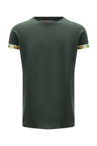 Peraluna Kol Ucu Baskılı Uzun Erkek T-Shirt - Haki