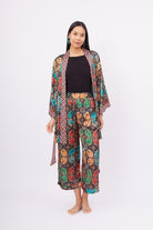 Peraluna-Ladybug Trouser Uğur Böceği Baskılı Kadın Triko Pantolon Çok Renkli-Pantolon-5-Milagron.com