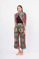 Peraluna-Ladybug Trouser Uğur Böceği Baskılı Kadın Triko Pantolon Çok Renkli-Pantolon-7-Milagron.com