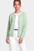 Peraluna Latina Cardigan - Selanik Örgü Kadın Hırka - Nil Yeşili