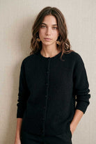Peraluna Latina Cardigan - Selanik Örgü Kadın Hırka - Siyah