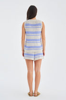 Peraluna-Laura Top & Shorts Yazlık Kadın Triko Şort Takım-Şort-7-Milagron.com